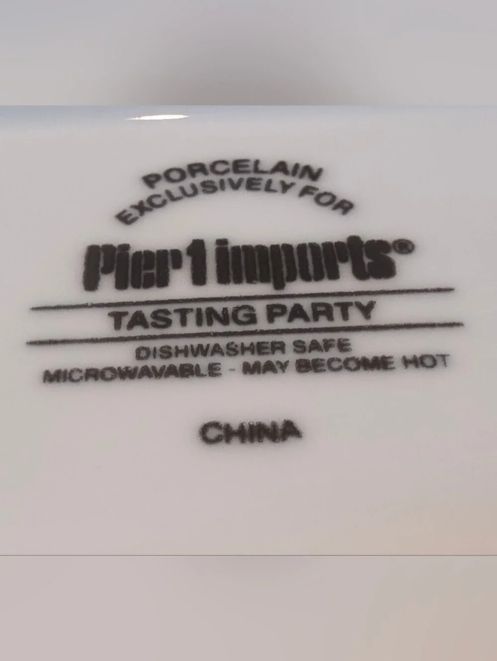 Pier 1 Imports Tasting Party Sampler Set Porcelain Cups And Trays 10 Pieces EUC